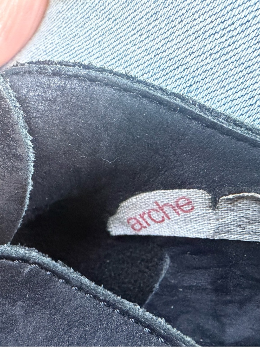 Arche Black Suede Strappy Ankle Booties, size 8 regular - Picture 6 of 7